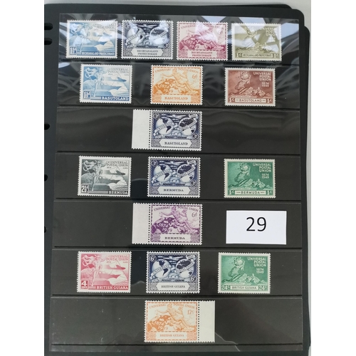 29 - MIXED WORLD.  1949 UPU. BC omnibus issues complete UM. (310)