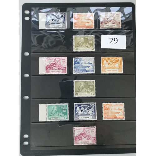 29 - MIXED WORLD.  1949 UPU. BC omnibus issues complete UM. (310)