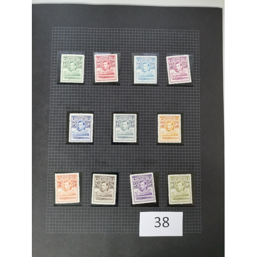 38 - MIXED WORLD.  Mainly KGVI M or UM defins incl. Basutoland to 10/-  Seychelles to 10r etc. (110)