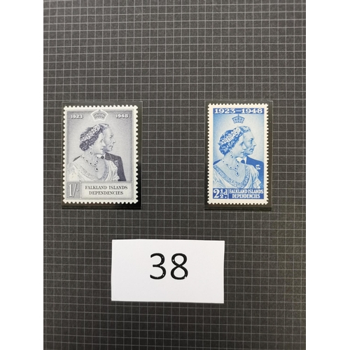 38 - MIXED WORLD.  Mainly KGVI M or UM defins incl. Basutoland to 10/-  Seychelles to 10r etc. (110)