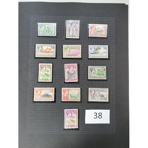 38 - MIXED WORLD.  Mainly KGVI M or UM defins incl. Basutoland to 10/-  Seychelles to 10r etc. (110)