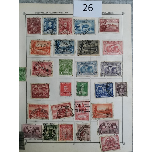 26 - World early to middle period in Triumph album  useful M oddments  with main value in BC. (many 100's... 