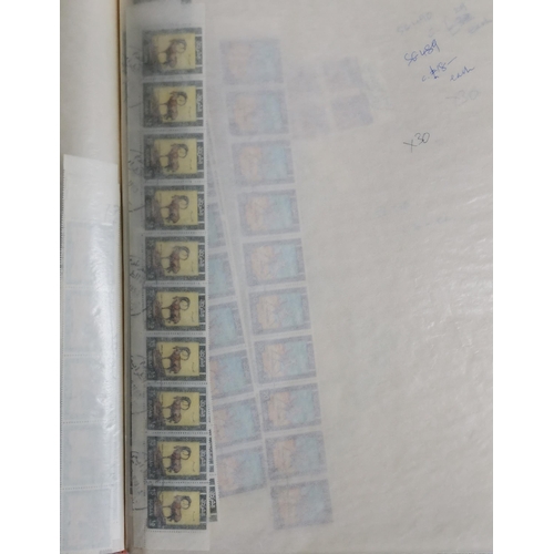 363 - FU stock of c. 1990 defins  many blocks and strips  incl. £1 Camel x 62  and 1991 (1 July) x 30 sets... 