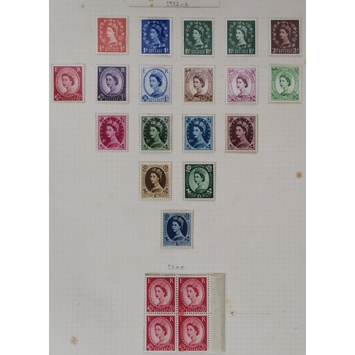 375 - 1887-1954 M collection on leaves (in old cellophane packets)  some mixed condition seen with 1887-92... 