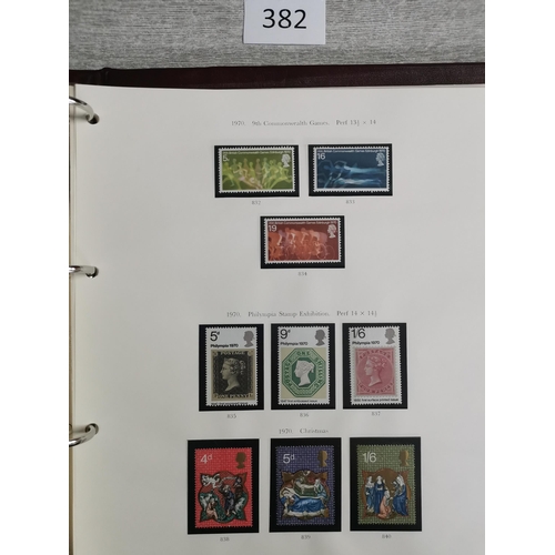 382 - KGVI-QE UM collection in printed album  1937-1970 basic issues largely complete  incl. all KGVI high... 