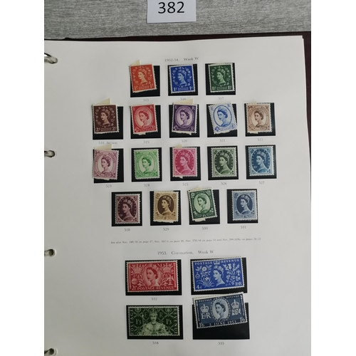 382 - KGVI-QE UM collection in printed album  1937-1970 basic issues largely complete  incl. all KGVI high... 