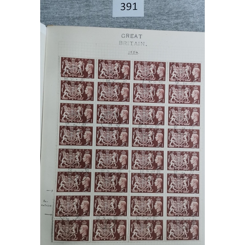 391 - KGVI-QE (1960's) U/FU collection in Facile Philatelic album (some tone spotting on pages) KGVI with ... 