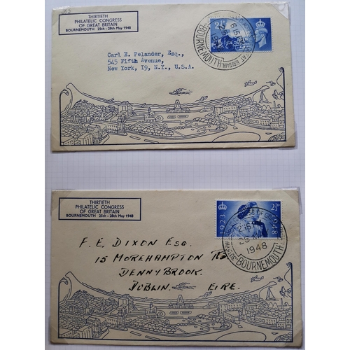 414 - PHILATELIC CONGRESS COVERS. 1937-76 collection of covers with Philatelic Congress cancels. Also Harr... 