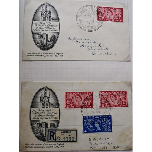 414 - PHILATELIC CONGRESS COVERS. 1937-76 collection of covers with Philatelic Congress cancels. Also Harr... 