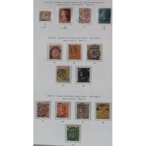 419 - A collection on printed leaves incl. 1840 1d black and 2d blue good used with 4 margins  1864 1d's t... 