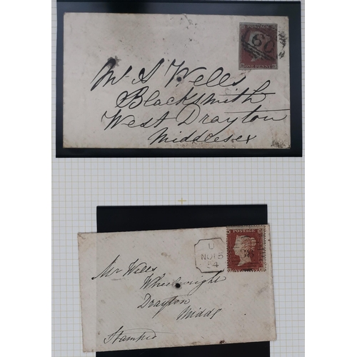 429 - Used collection all leaves  mixed condition with 1840 1d blacks (15)  2d blue (2)  1841  later from ... 