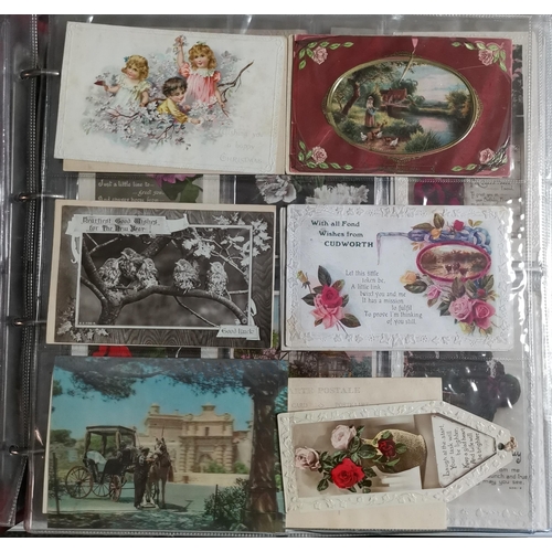 46 - POSTCARDS. A diverse range in large album. (approx. 300 cards)