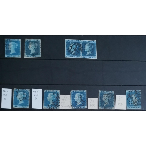 461 - 1841 1d REDS and 2d BLUES. Collection on stocksheets  the 1d's (172) incl. one fresh unused  several... 