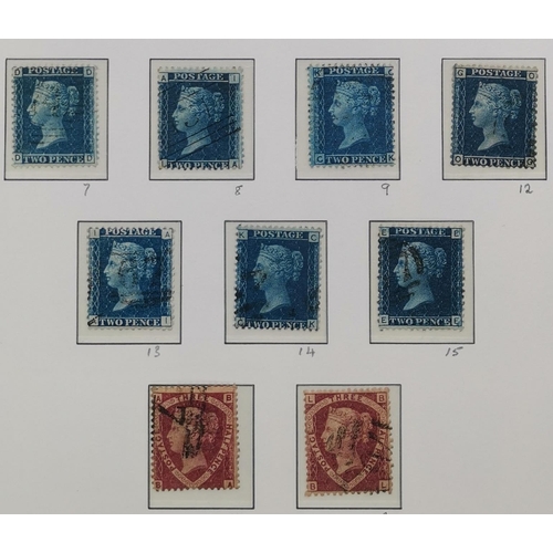 476 - 1858-70 collection of plate no. issues  with ½d  1d  1½d  and 2d plate numbers apparently complete  ... 