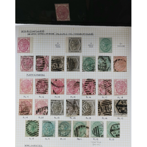 487 - Surface Printed mainly used  (some lighter cancels) collection on leaves  few useful unused/o.g. wit... 