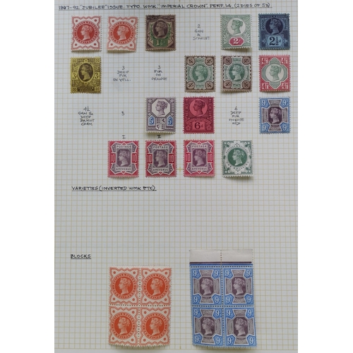 487 - Surface Printed mainly used  (some lighter cancels) collection on leaves  few useful unused/o.g. wit... 