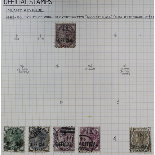 487 - Surface Printed mainly used  (some lighter cancels) collection on leaves  few useful unused/o.g. wit... 