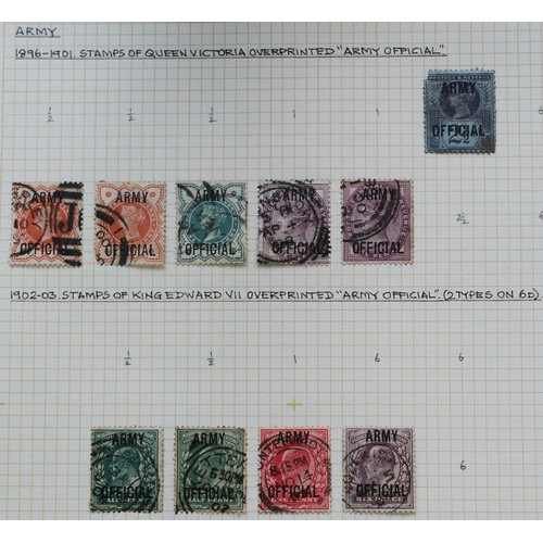 487 - Surface Printed mainly used  (some lighter cancels) collection on leaves  few useful unused/o.g. wit... 