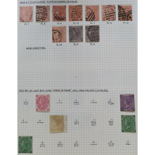 487 - Surface Printed mainly used  (some lighter cancels) collection on leaves  few useful unused/o.g. wit... 