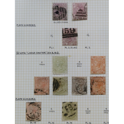 487 - Surface Printed mainly used  (some lighter cancels) collection on leaves  few useful unused/o.g. wit... 