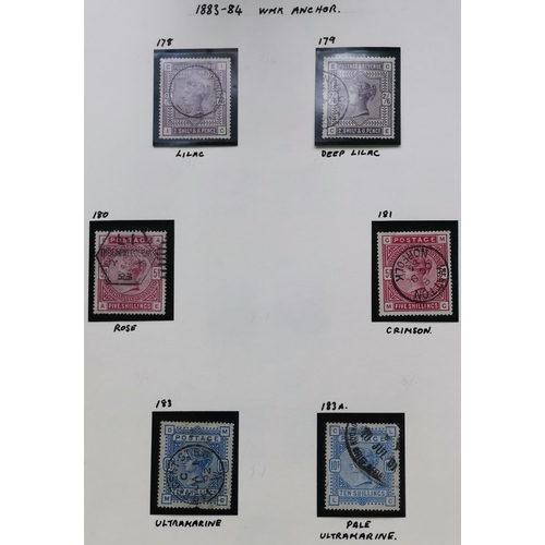 489 - Surface Printed used collection on leaves to 10/- (2)  well above average condition  and incl. fine ... 