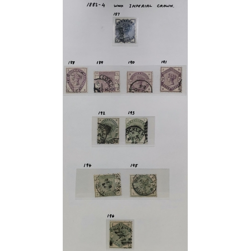 489 - Surface Printed used collection on leaves to 10/- (2)  well above average condition  and incl. fine ... 