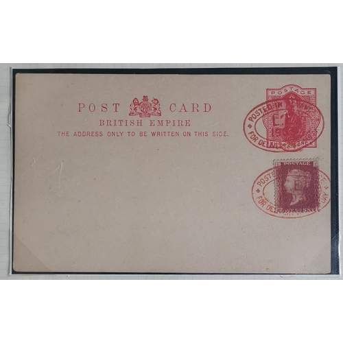 524 - 1903 Postal Stationery card philatelically used with Leicester 1903 type 2 in red Posted in Advance ... 