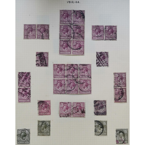 527 - Collection on leaves with 1912-22 range with shades M/o.g. noting 1½d Pencf  p.14 6d  9d olive (2)  ... 