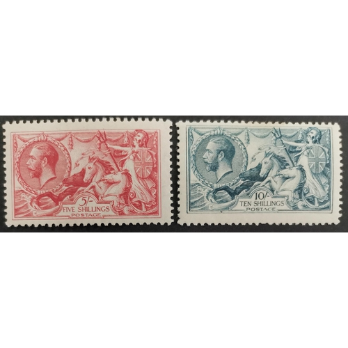 547 - 1918 5/- and 10/- o.g. (2)