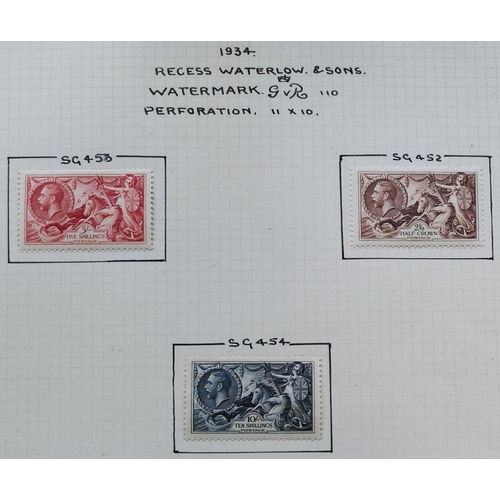 548 - 1924-35 collection on leaves M/used with 1934 5/- M  set to 10/- M (10/- small stain)  10/- used blo... 