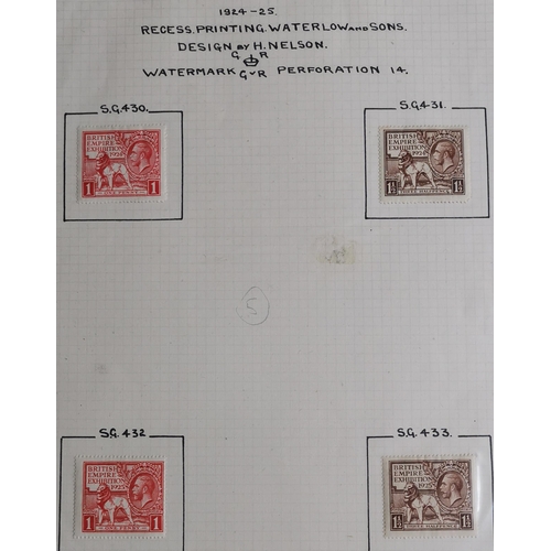 548 - 1924-35 collection on leaves M/used with 1934 5/- M  set to 10/- M (10/- small stain)  10/- used blo... 