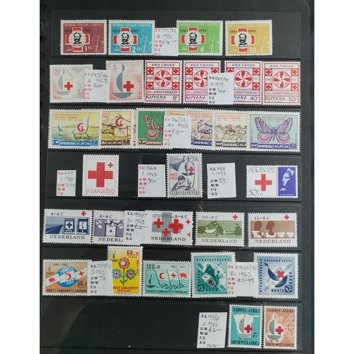 77 - Ranges on Prinz sheets in binder incl. UM 1963 FFH and Red Cross issues  some useful earlier FU valu... 