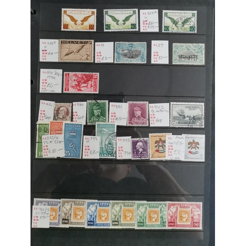 77 - Ranges on Prinz sheets in binder incl. UM 1963 FFH and Red Cross issues  some useful earlier FU valu... 