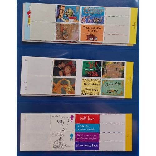 802 - Decimal booklets  self-adhesives and Greetings  in folder. Face approx. £358. (55 bklts)