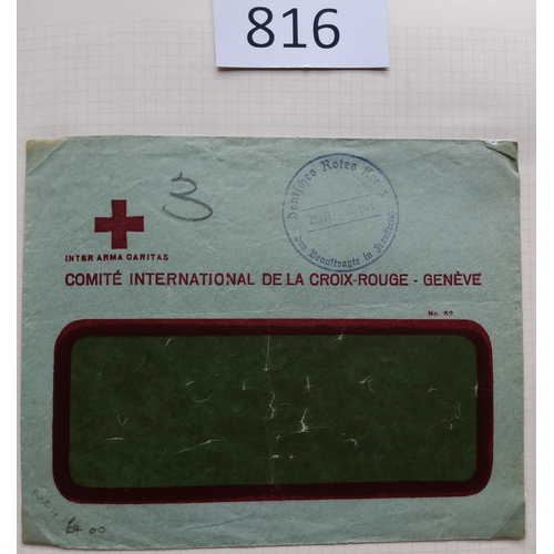 816 - Collection in album with CI wartime incl. Guernsey 1d on blue paper FDI on card  bisects  Red Cross ... 