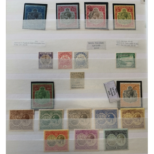 15 - Useful BC ranges in large stockbook  mainly pre-1952  better M incl. Malaysia Straits Settlements KG... 