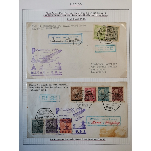 23 - FLIGHT COVERS. A collection of mainly 1937 Flight covers  mostly with HK KGV adhesives with vals to ... 