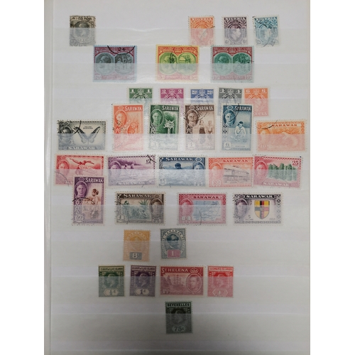 15 - Useful BC ranges in large stockbook  mainly pre-1952  better M incl. Malaysia Straits Settlements KG... 