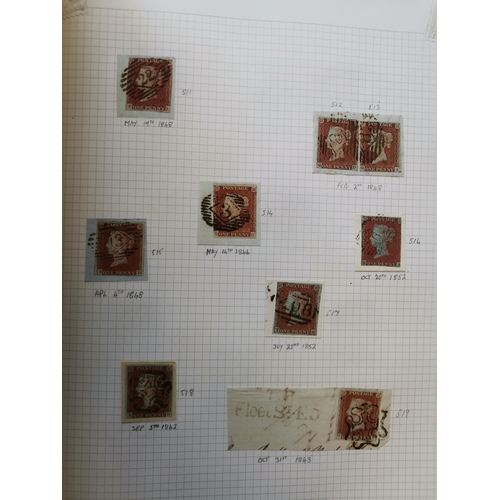 452 - A fine collection of Line Engraved 1d's used on piece  mainly 1841 imperf issues with a variety of s... 