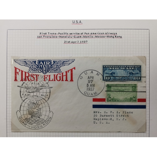 23 - FLIGHT COVERS. A collection of mainly 1937 Flight covers  mostly with HK KGV adhesives with vals to ... 