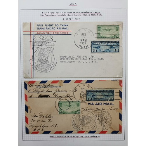 23 - FLIGHT COVERS. A collection of mainly 1937 Flight covers  mostly with HK KGV adhesives with vals to ... 