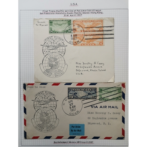 23 - FLIGHT COVERS. A collection of mainly 1937 Flight covers  mostly with HK KGV adhesives with vals to ... 