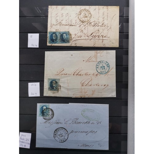 104 - A collection of 1849-61 imperf issues  mixed condition  10c to 40c values incl. some on covers (12) ... 