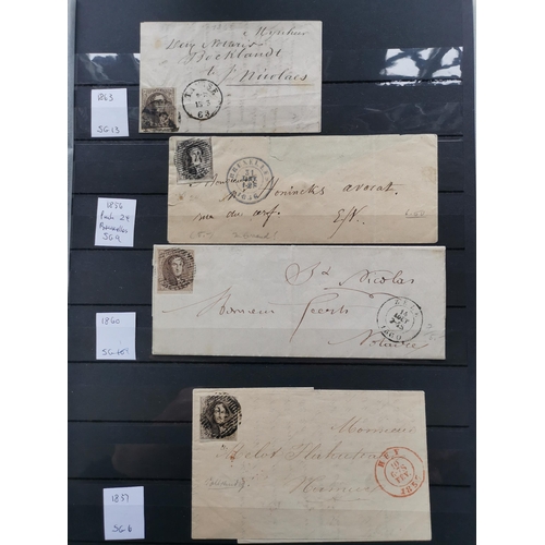 104 - A collection of 1849-61 imperf issues  mixed condition  10c to 40c values incl. some on covers (12) ... 