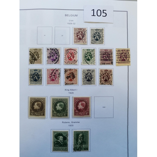 105 - Collection in album with useful 19th century issues  used  later incl. 1929 10f  20f and 50f M  and ... 