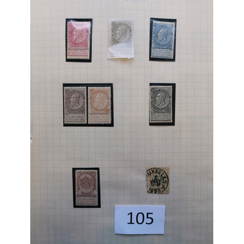 105 - Collection in album with useful 19th century issues  used  later incl. 1929 10f  20f and 50f M  and ... 