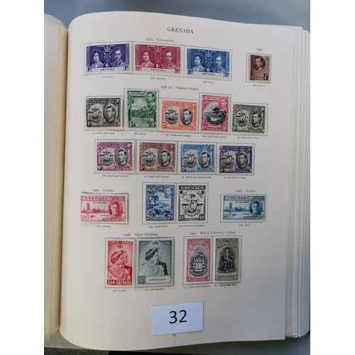 32 - KGVI M collection in red Crown album  incl. part and complete defin sets  range of 1948 SW sets etc.... 