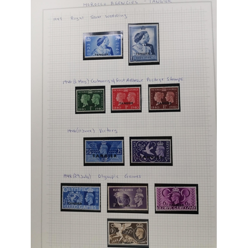 36 - MIDDLE EAST. Useful M/U on leaves with ranges of Morocco Agencies incl. British 1949 set M (10d is u... 