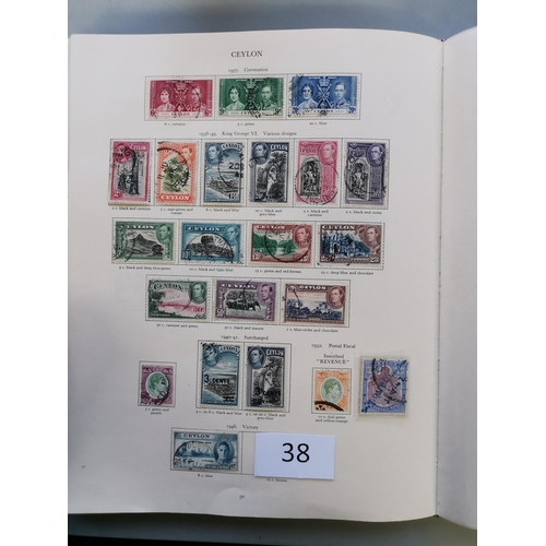 38 - KGVI used collection in SG Crown album  varied condition  incl. some higher values. (Stated qty 2 50... 