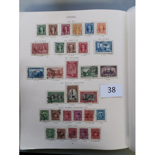 38 - KGVI used collection in SG Crown album  varied condition  incl. some higher values. (Stated qty 2 50... 